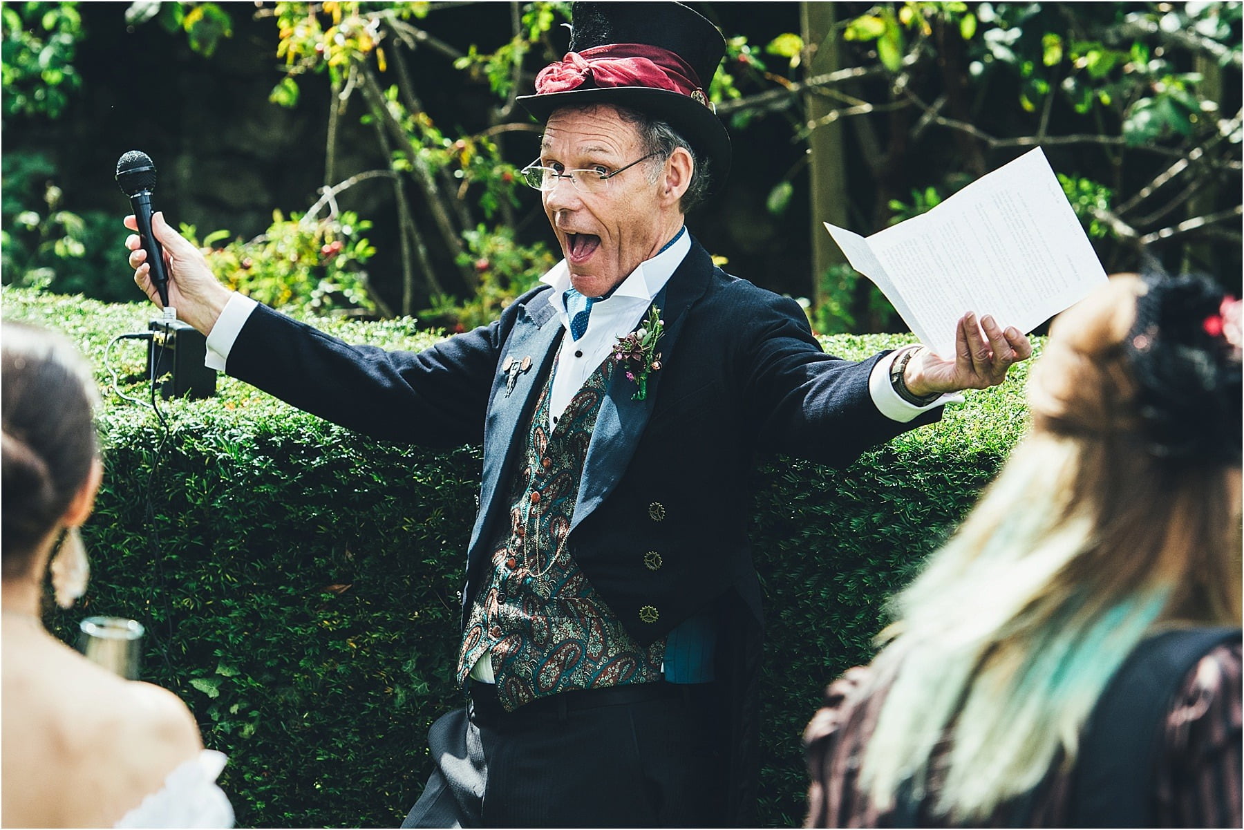 Steampunk wedding at nettlestead place in Kent