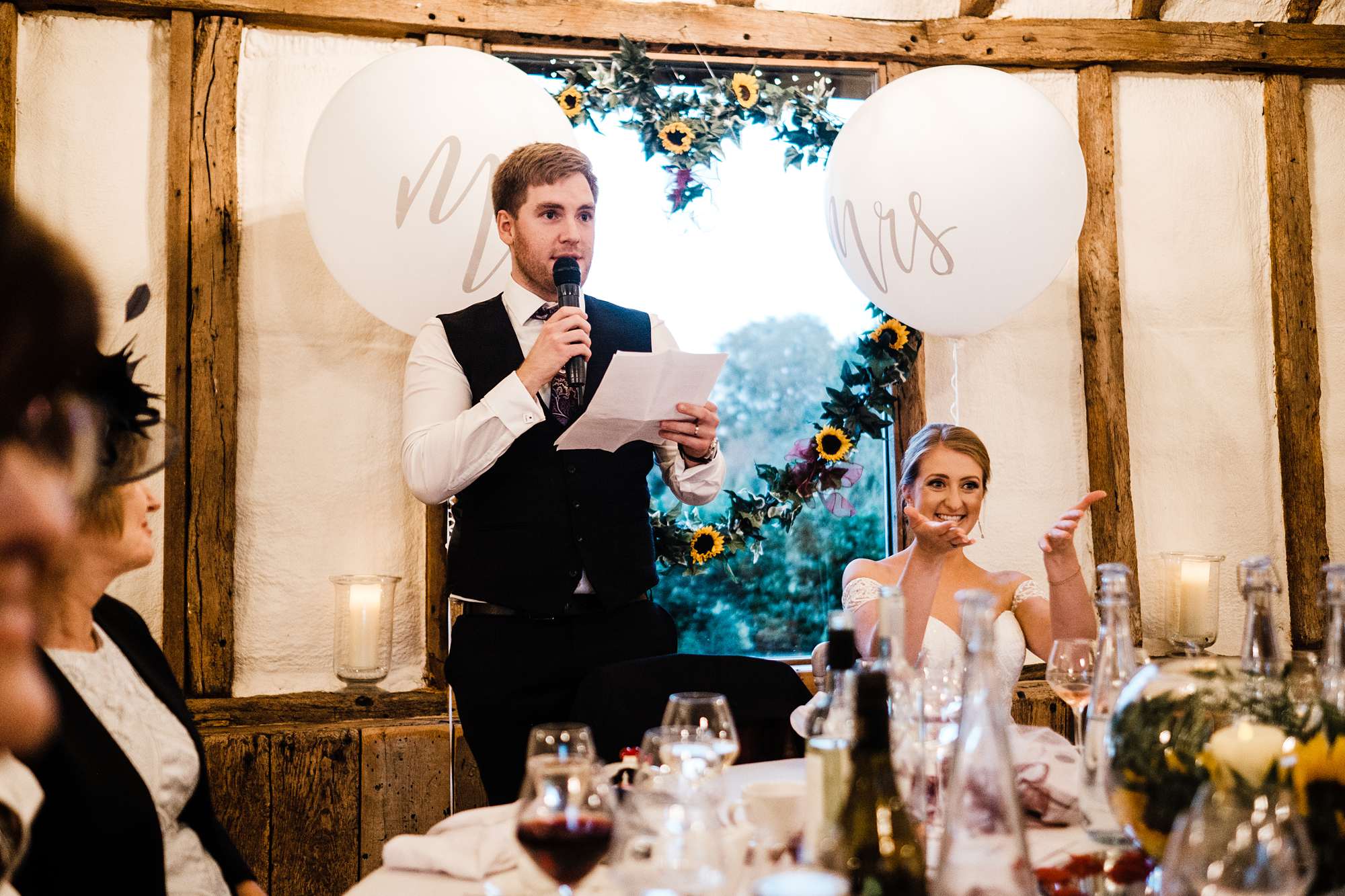 Rustic Winters Barns wedding