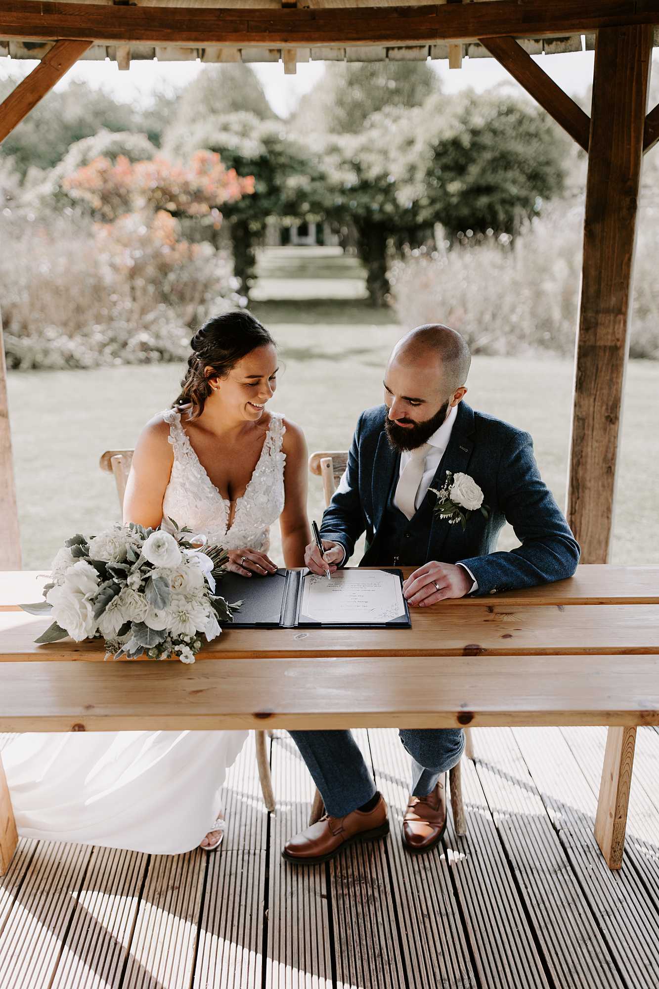 Wedding at The Gardens in Yalding with Zoe and Henry