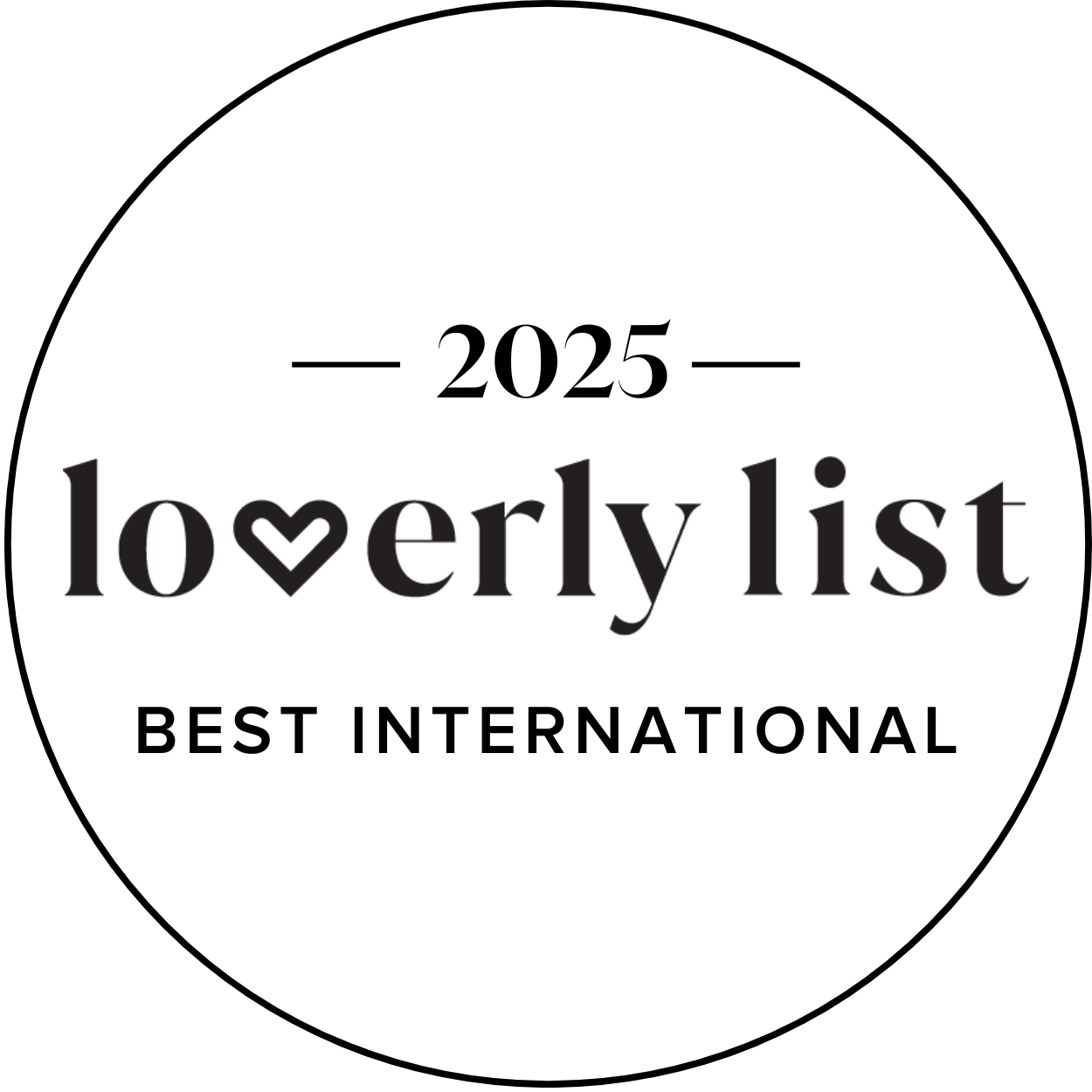 Listed in Loverly Best international wedding photographer 2025